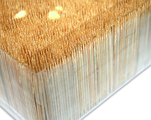 Зубочистки бамбукові двосторонні в коробці ≈1610шт, фото 2