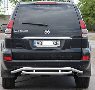 Захист заднього бампера на Toyota Land Cruiser 120 (2002-2009)