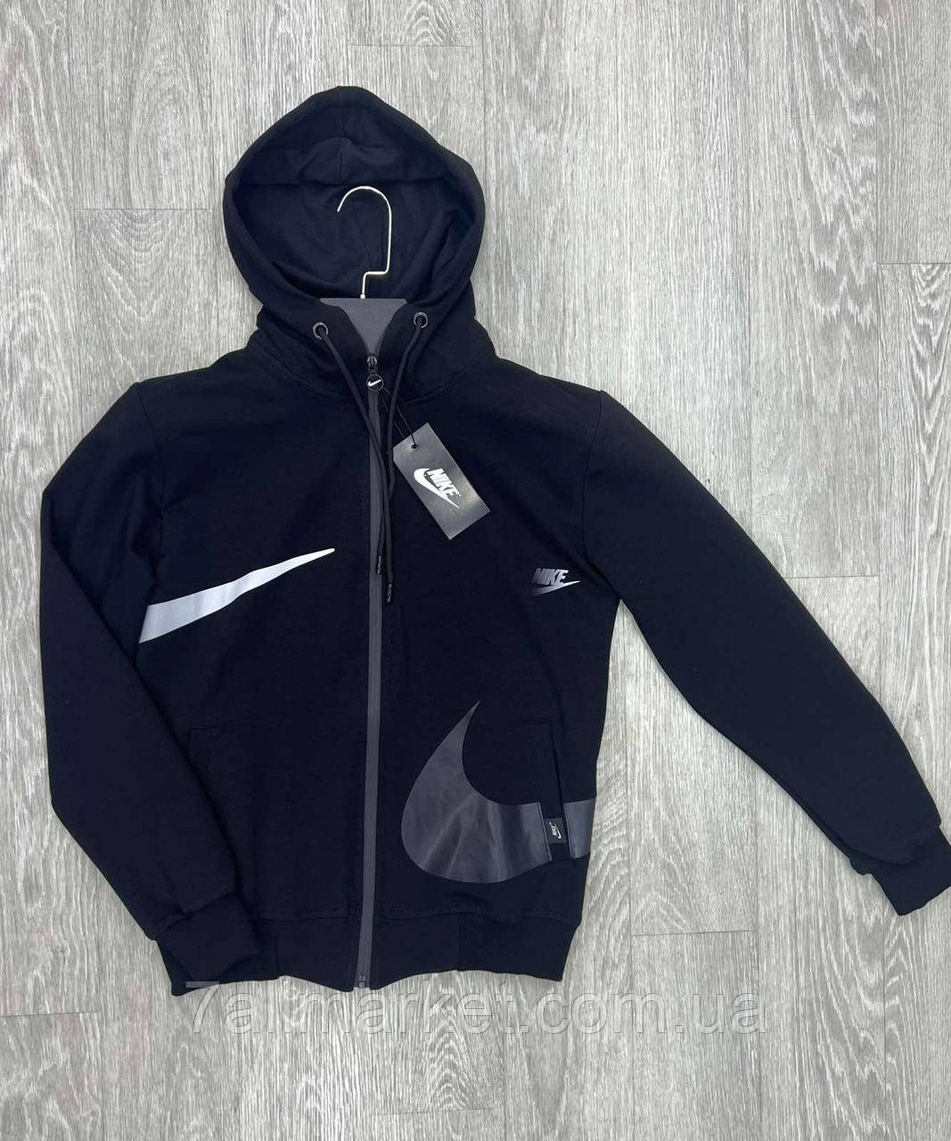 Кофта спортивная на молнии с капюшоном NIKE на мальчика 13-17 лет (8цв) "FLOPPY" купить оптом в Одессе на 7 км - фото 6 - id-p1913118945