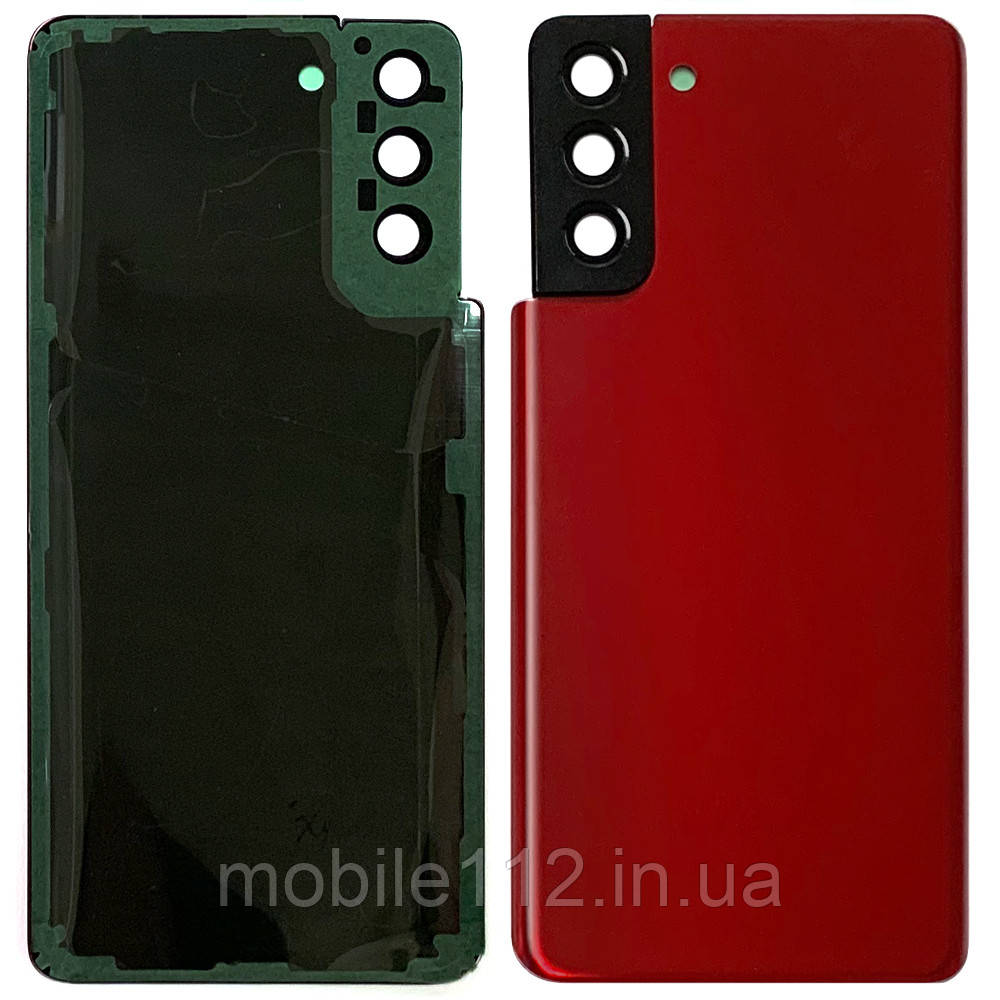 Задня кришка Samsung Galaxy S21 Plus 5G G996B (червона оригінал Китай зі склом камери), фото 1