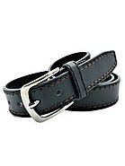 Чоловічий ремінь з екошкіри Weatro 3,8 х 115 см Чорний nwkz-38mm-kit-007, фото 2