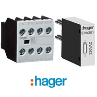 Додаткові контакти, блокування, супресори Hager