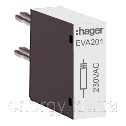 Супресор RC 230VAC для контакторів EV007-15, EVN022, Hager EVA201