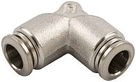 Уголoк металлический для трубки 1/4 (6.35 мм) - 1/4 (6.35 мм), соединитель для трубок, цанговое соединение,