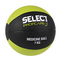 Мяч медицинский SELECT Medicine ball (011) чорн/салатовий, 7кг