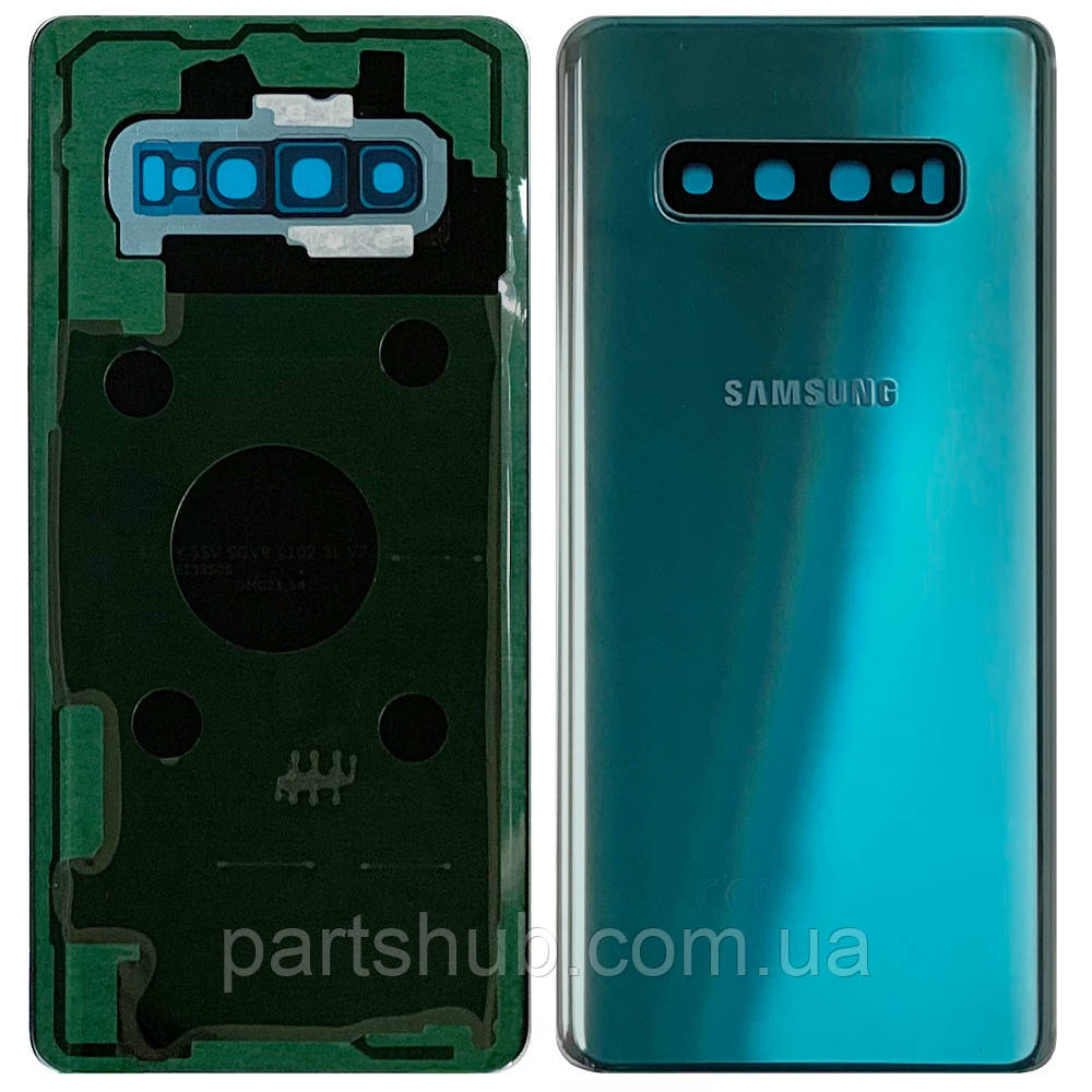 Задня кришка Samsung Galaxy S10 Plus G975F зелена Original New зі склом камери
