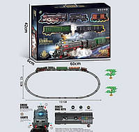 Железная дорога детская 602 A звук, подсветка, парогенератор, автоматическое движение, локомотив