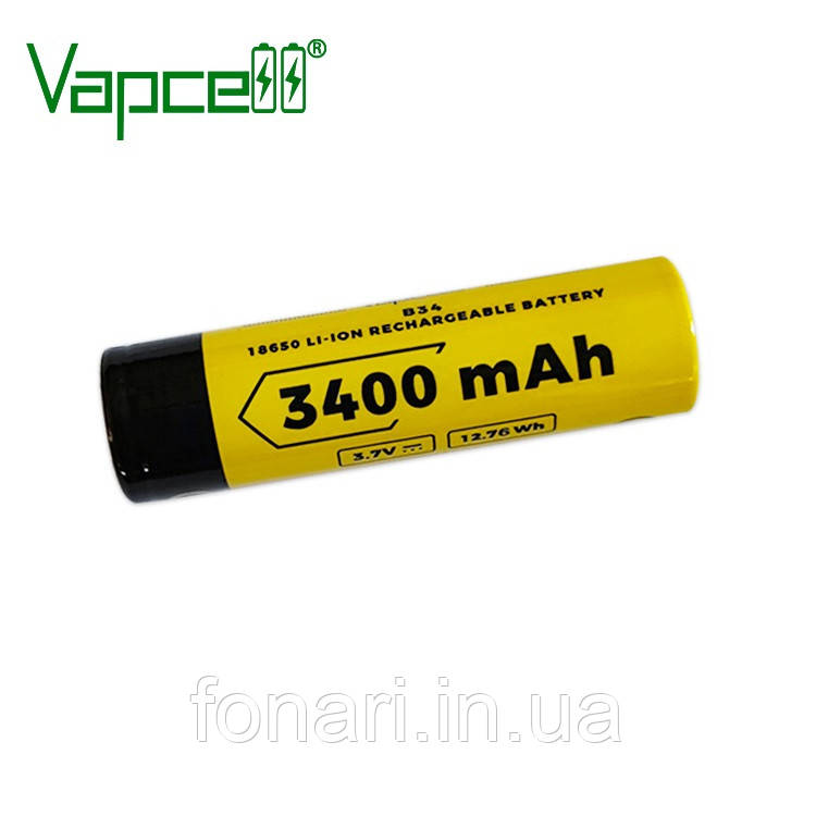 Аккумулятор Vapcell INR18650 B34 Li-Ion 3400 mAh - фото 2 - id-p447145718