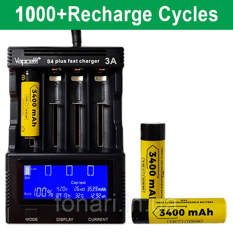 Аккумулятор Vapcell INR18650 B34 Li-Ion 3400 mAh - фото 4 - id-p447145718