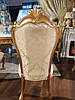 Стіл класичний білий із золотом + 8 стільців бароко JOSS Флорентина 240(320)х120х81 см, фото 3