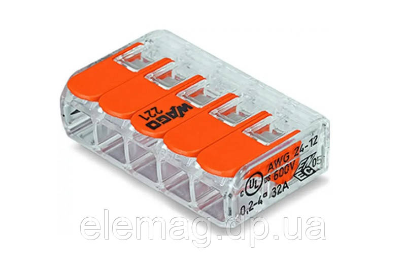 WAGO 221-415 Клемник (Клеми, клемніки, з'єднувачі)