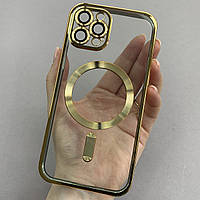 Чехол для Apple iPhone 12 Pro чехол с магсейф с защитой камеры на телефон айфон 12 про золотой h3b