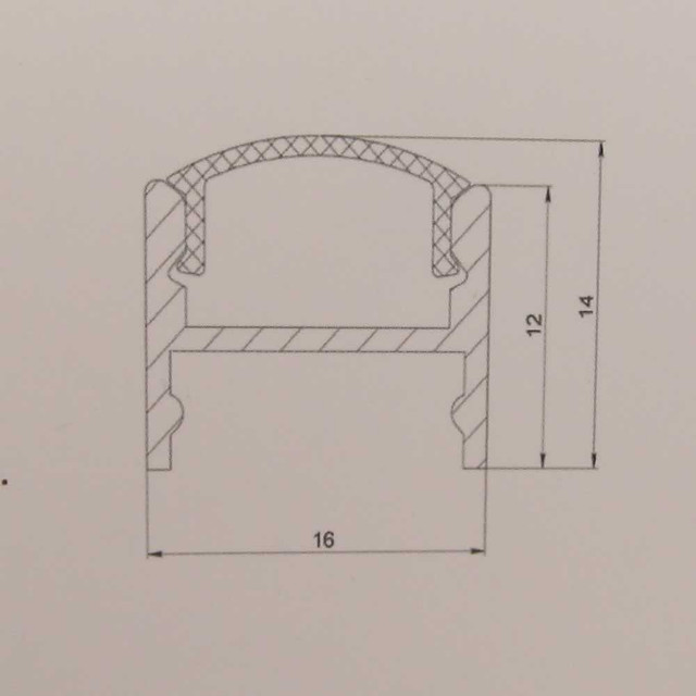 LED профиль LPS-12 размеры 