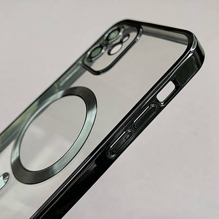 Чохол для Apple iPhone 12 чохол з магсейф із захистом камери на телефон айфон 12 чорний h3b, фото 2