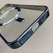 Чохол для Apple iPhone 12 чохол з магсейф із захистом камери на телефон айфон 12 блакитний h3b, фото 3