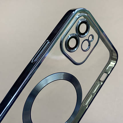 Чохол для Apple iPhone 12 чохол з магсейф із захистом камери на телефон айфон 12 блакитний h3b, фото 2