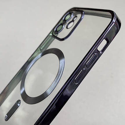 Чохол для Apple iPhone 12 чохол з магсейф із захистом камери на телефон айфон 12 фіолетовий h3b, фото 2