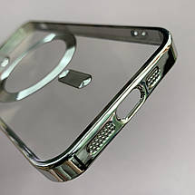 Чохол для Apple iPhone 12 чохол з магсейф із захистом камери на телефон айфон 12 срібний h3b, фото 3