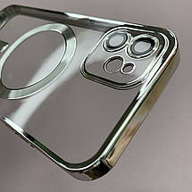 Чохол для Apple iPhone 12 чохол з магсейф із захистом камери на телефон айфон 12 срібний h3b, фото 4