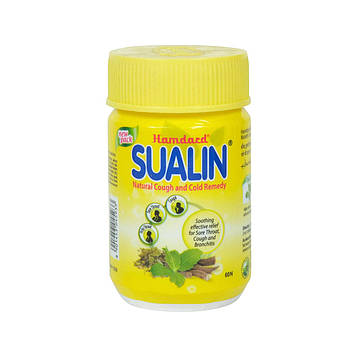 Засіб від кашлю SUALIN HAMDARD 60 таб Суалін, аюрведичний препарат від ангіни, бронхіту, астми та застуди