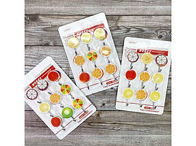 Гачки самоклеючі 3,5*5см 9шт Fruits WHW11561-9 пластик ТМ STENSON