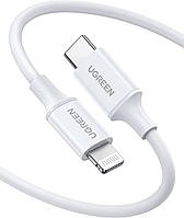 Кабель зарядний UGREEN MFI 36 W 2 м Type-C - Lightning для iPhone | iPad | AirPods White (US304), фото 2