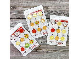 Гачки самоклеючі (в кухню/ванну) 3,5*5см 9шт Fruits WHW11561-9 пластик ТМ STENSON BP