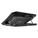 Підставка-кулер для ноутбука MeeTion CoolingPad CP3030 з RGB-підсвіткою, чорний, фото 5