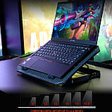 Підставка-кулер для ноутбука MeeTion CoolingPad CP3030 з RGB-підсвіткою, чорний, фото 9