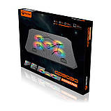 Підставка-кулер для ноутбука MeeTion CoolingPad CP3030 з RGB-підсвіткою, чорний, фото 10