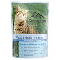 Carpathian Pet Food Adult Cat - влажный корм Карпатский с телятиной и уткой в соусе для кошек