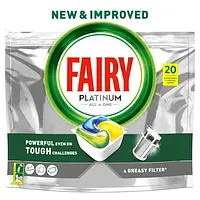 Таблетки для посудомоечных машин Fairy Platinum All in One 20 шт Италия