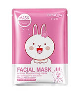 Тканевая маска для лица Bioaqua Fasial Animal Mask Rabbit с эссенцией цветов вишни Биоаква