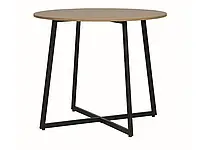 Стол Signal обеденный LUNA Стол обеденный дуб/черный д.90 | кухонный стол | стол для гостиной и кухни