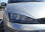 Вії Форд Фокус 1 (накладки на передні фари Ford Focus 1), фото 4