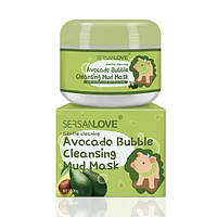 Маска для лица кислородная SERSANLOVE Bubble Mask Cleansing Mud с экстрактом авокадо 100 г