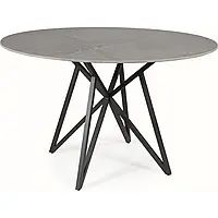 Стол Signal обеденный Murano серый матовый /черный каркас д.120 | стол для гостиной и кухни