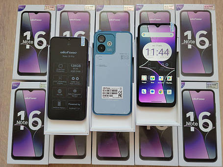 Смартфон Ulefone Note 16 Pro Blue 4\128GB 4400mAh Type-C + чехол НОВИНКА 2023, фото 1
