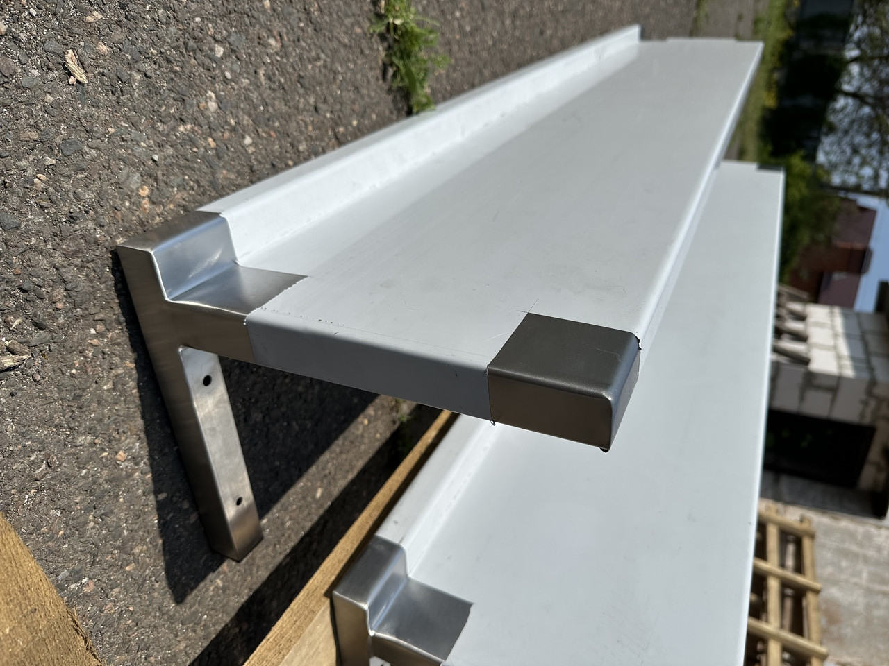 Полки однорівневі з нержавійки, фото 1