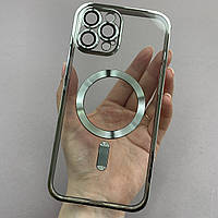 Чехол для Apple iPhone 12 Pro Max чехол с магсейф с защитой камеры на телефон айфон 12 про макс серебряный h3b