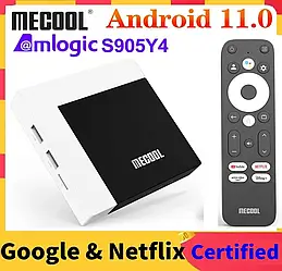 Смарт приставка MECOOL KM7 PLUS 2/16 Гб з сертифікацією Google TV і Netflix