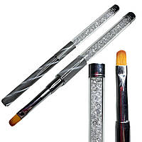 Кисть універсальна для нігтів срібло