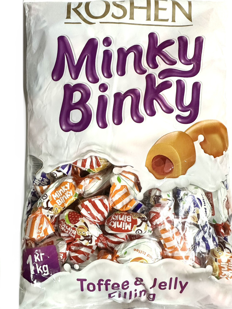 Ірис Рошен Roshen Minky Binky з желейною начинкою