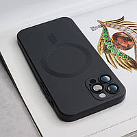 Чорний силіноковий чохол для iPhone 12 Pro Max з захистом камери