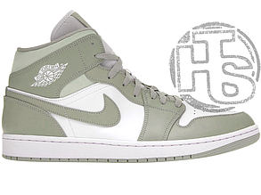 Жіночі кросівки Air Jordan 1 Mid Linen Grey White 554724-082