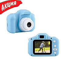 Детский фотоаппарат C3-A игрушечная цифровая аккумуляторная камера Голубой