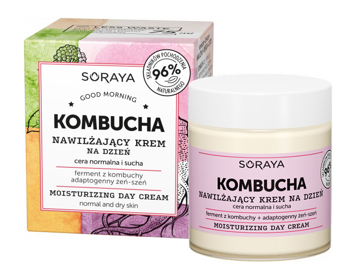 Денний крем для обличчя зволожуючий Soraya Kombucha, фото 1