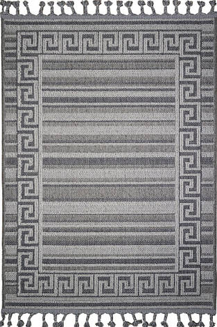 140х200 Безворсовий килим на джутовій основі у сірому кольорі, фото 2