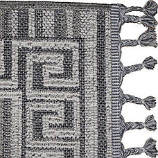 160х230 Безворсовий килим на джутовій основі у сірому кольорі, фото 2