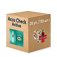 Тест-полоски Акку-Чек Актив 100 штук (Accu-Chek Active) 20 упаковок